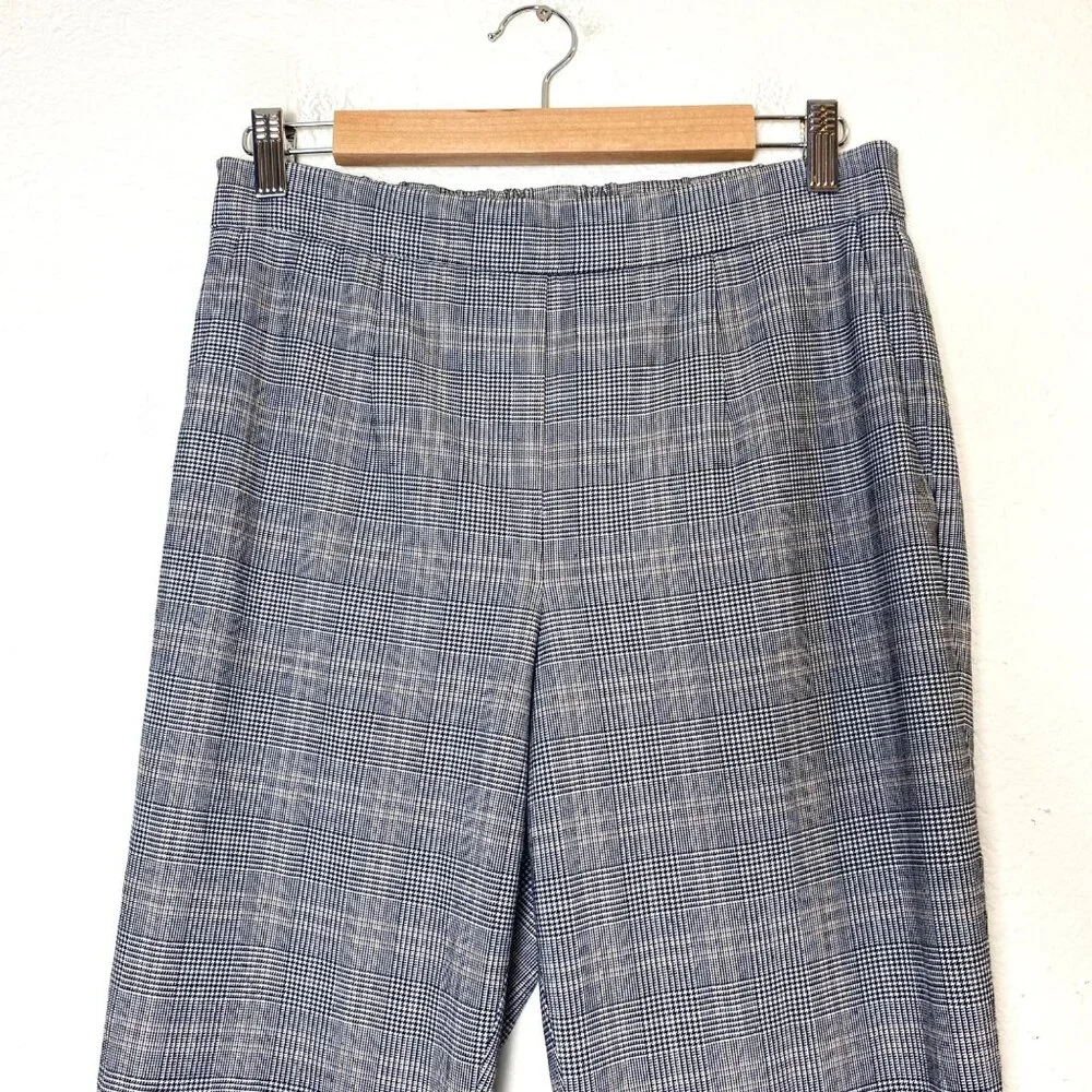 Aritzia Babaton Conan Straight Leg Tartan Plaid Cropped Pants Trousers 8 - Picture 4 of 9